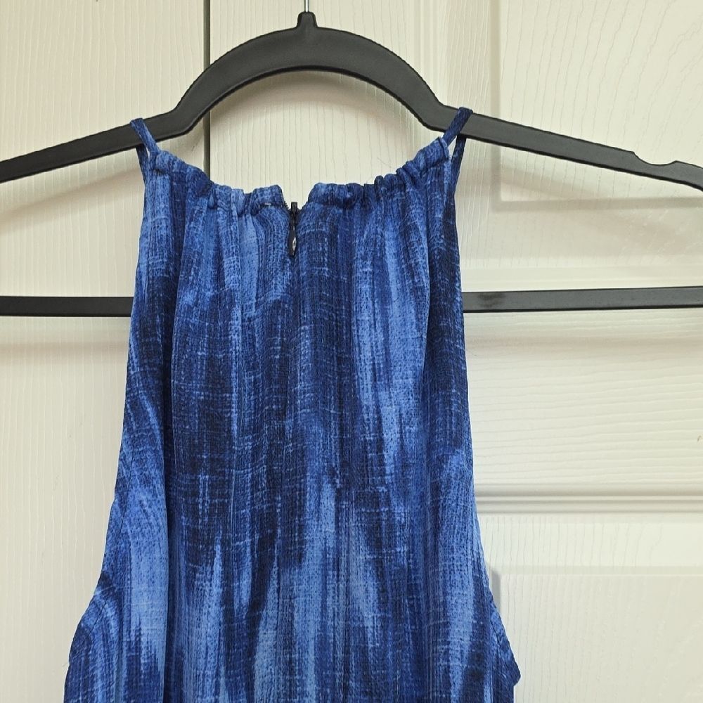 Michael Kors Blue High Low Dress - Picture 8 of 9